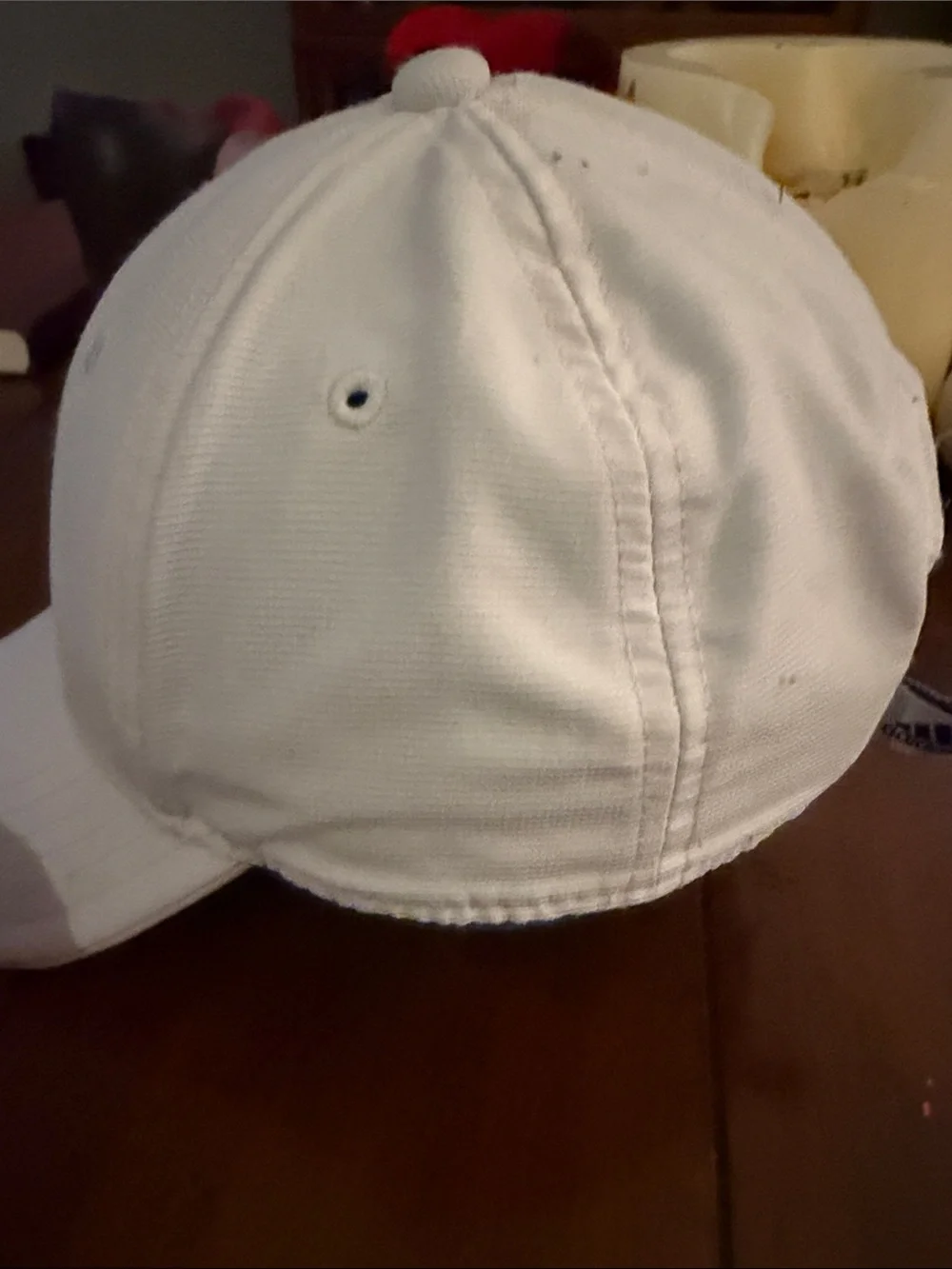 adidas Kids White Cap with Blue Logo